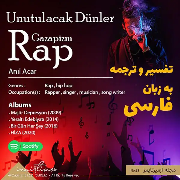 متن و ترجمه آهنگ رپ ترکی Unutulacak Dünler